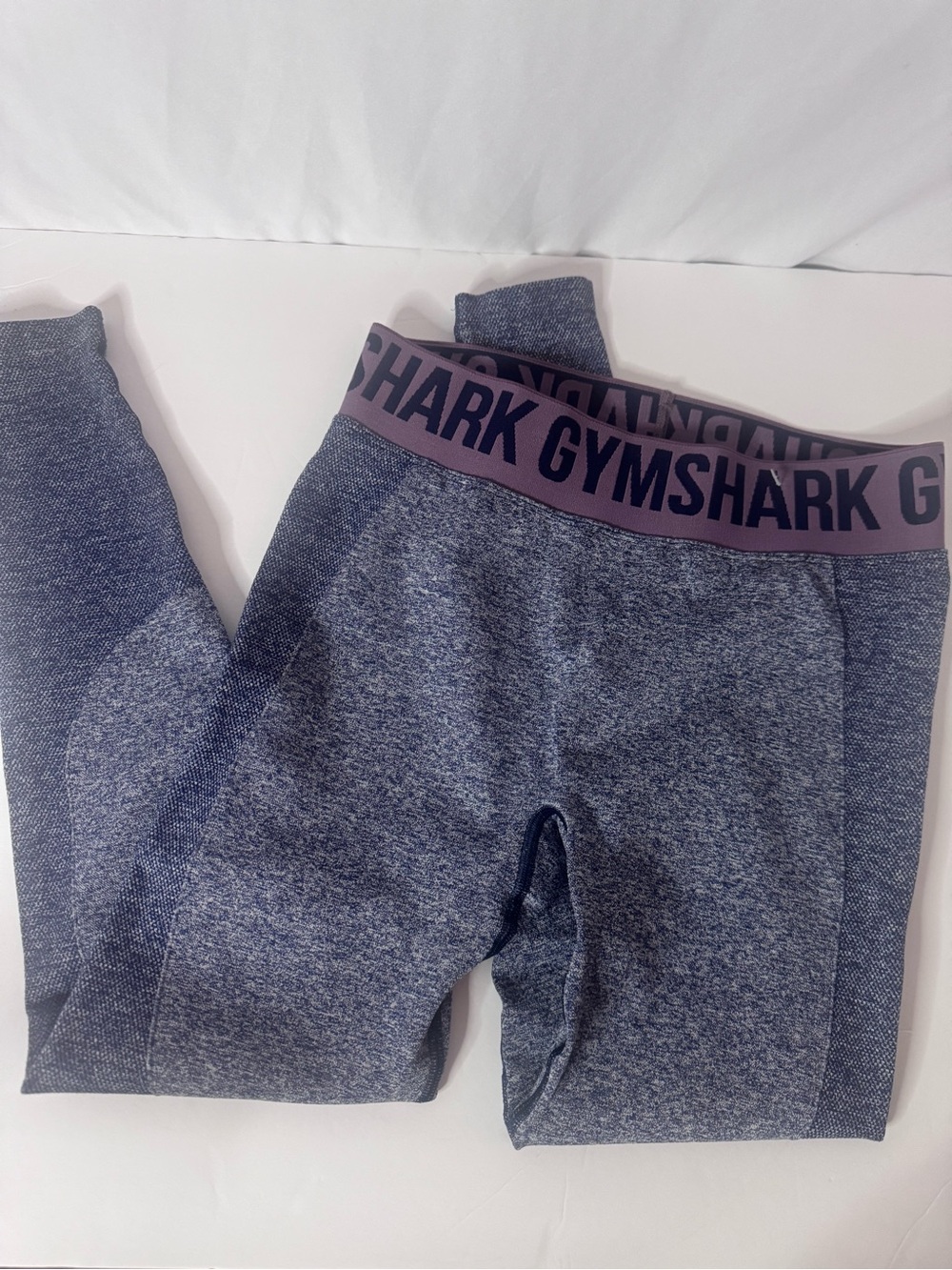 Gymshark Womens Seamless Leggings in Heathered Blue size medium